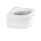 Піддон 80*80*45 см напівкруглий, акрил, сифон в комплекті