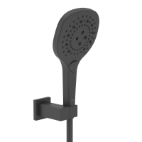 BILOVEC душовий гарнітур (лійка, тримач, шланг PVC), чорний матовий