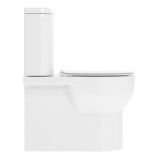 BAUTA унітаз підлоговий без ободка 34,7*61*79см, гор. випуск, з сидінням Slim Soft Close