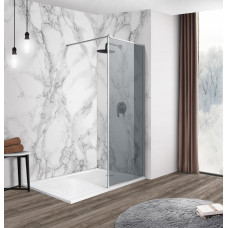 IMPRESE душова стінка WALK-IN з профілем та тримачем, 110*200см, хром, скло тоноване