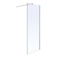 Комплект Walk-In: Стiнка 100*190см прозоре скло 8мм + Профiль стiновий хром 190см+Тримач скла (D) з крiпленнями 100см