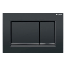 SIGMA20 SQUARE змивна клавіша для подвійного змиву, чорний /глянцевий хром