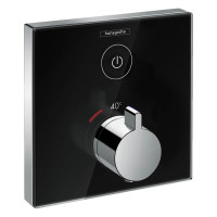 ShowerSelect Термостат  для одного споживача, скляний, ПМ, чорний/хром