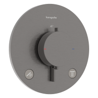 ECOSTAT COMFORT S термостат для 2х споживачів, ПМ, шліфованний чорний хром