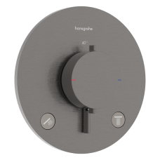 ECOSTAT COMFORT S термостат для 2х споживачів, ПМ, шліфованний чорний хром