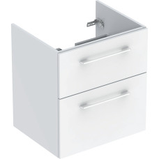 SELNOVA SQUARE шафка для вбудованого умивальника slim rim  60см, з двома шухлядами 58,8*63,5*50,2 см, білий