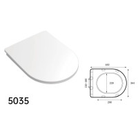 5035 Сидіння duroplast slow-closing (460*364 мм)