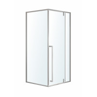 MORA 90-C душова кабіна 90*90*200 см квадратна, двері розпашні, профіль хром, скло прозоре