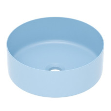 Умивальник накладний 35,8*35,8*13,7см круглий, matt blue