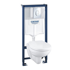 самSolido Perfect Набір 4 в 1 с підвісним унітазом	GROHE	Solido Perfect Набор 4 в 1 - инсталляция 38721001, с подвесным унитазом 51,7х35.4 см, самонес