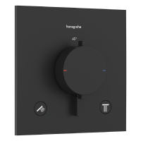 ECOSTAT COMFORT E термостат для 2х споживачів, ПМ, чорний матовий