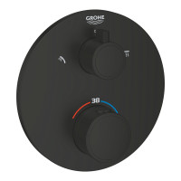 GROHTHERM термостат для душу з перемикачем  на 2 положення  ванна/ душ, ПМ, колір чорний матовий