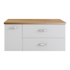 VICTORIA BASIC MODULAR комплект 89см: тумба 59см під накладний умивальник; модуль 30см із дверцятами; стільниця89 см; колір:білий/білий/дуб