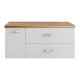 VICTORIA BASIC MODULAR комплект 89см: тумба 59см під накладний умивальник; модуль 30см із дверцятами; стільниця89 см; колір:білий/білий/дуб