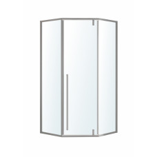 MORA 90-P душова кабіна 90*90*200 см п'ятикутна, двері розпашні, профіль хром, скло прозоре