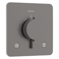 ECOSTAT COMFORT Q термостат для 2х споживачів, ПМ, шліфованний чорний хром