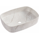 VOLLE PIEDRA умивальник накладний 50*37*13,5 см, світлий мармур