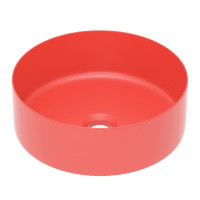Умивальник накладний 35,8*35,8*13,7см круглий, matt red