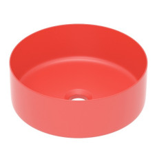 Умивальник накладний 35,8*35,8*13,7см круглий, matt red