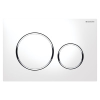 SIGMA20 ROUND змивна клавіша для подвійного змиву, білий/ глянцевий хром