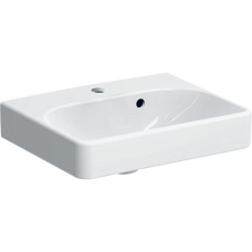 SMYLE SQUARE умивальник 45*16*36см, з асиметричним переливом, отв для змішувача в центрі, перелив видимий