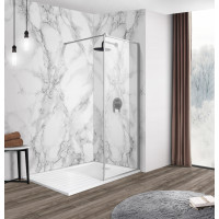 IMPRESE душова стінка WALK-IN з профілем та тримачем, 110*200см, хром, скло прозоре