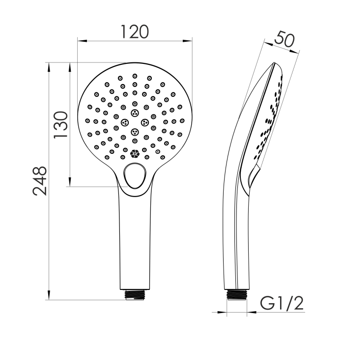 CASCADA A20Rw душ ручний, 3 режима, cromo