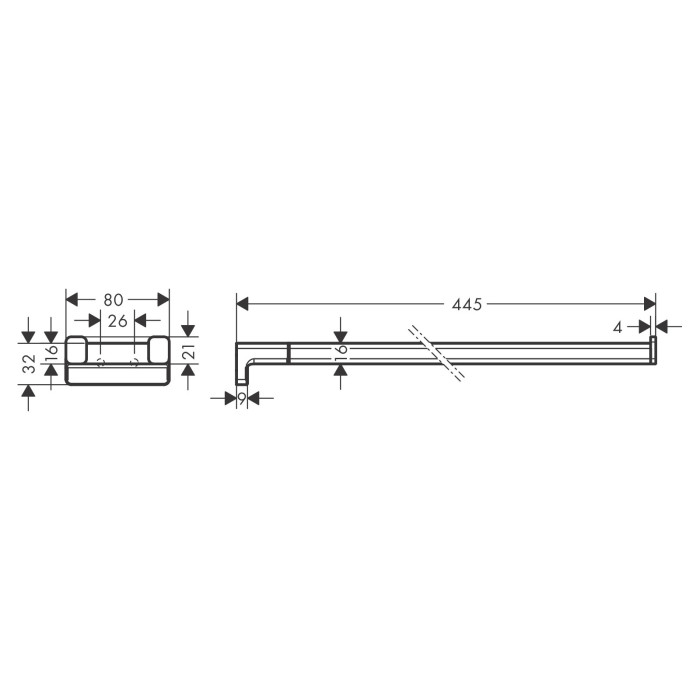 Тримач рушників HANSGROHE ADDSTORIS 41770990, золото