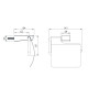 GRAFIKY тримач для туалетного паперу, брашована бронза