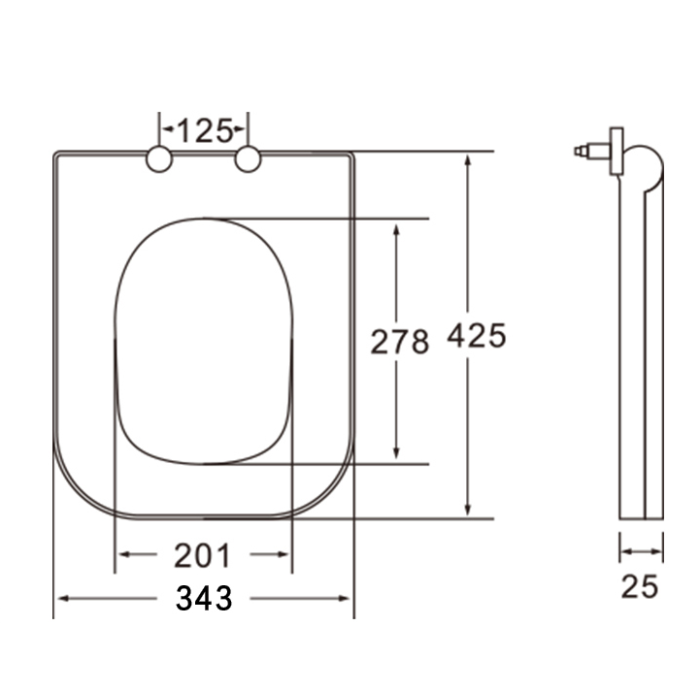 KUBIK сидіння duroplast slim slow-closing