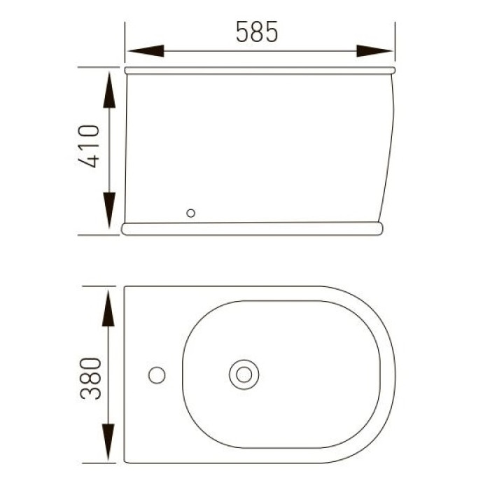 PUERTA бiде пiдлогове 585*380*410мм