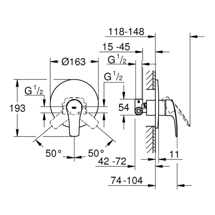 Змішувач для душа GROHE EUROSMART 33556003
