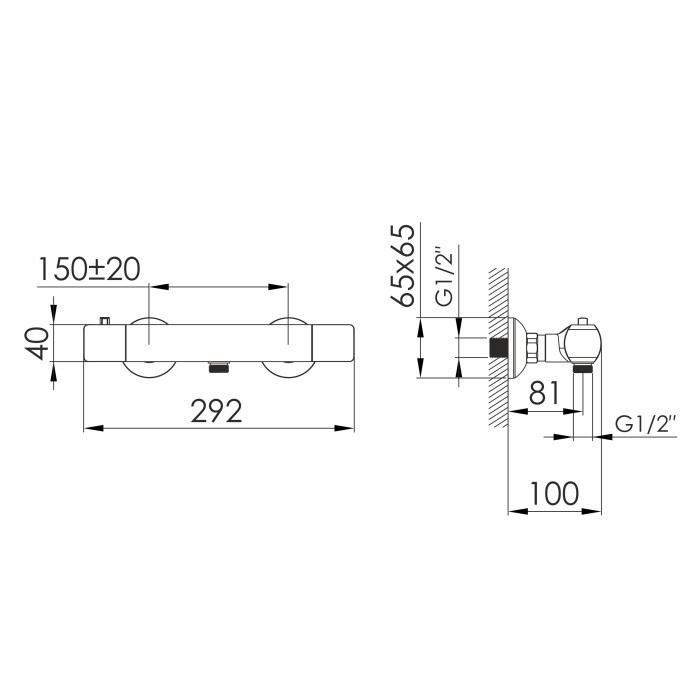 BILOVEC змішувач для душа термостат, брашований нікель
