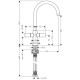 Aхor Uno 2 - змішувач для кухні HANSGROHE 38040000
