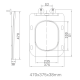 2005 Сидіння duroplast slow-closing (470*375 мм)