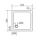Піддон CMC 900*900*35 квадратний