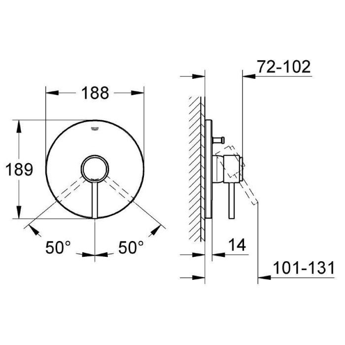 ATRIO-змішувач для душа GROHE 19463001