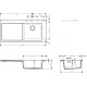 S514-F450 Мийка для кухнi, вбуд. 450, з крилом, чорний графiт