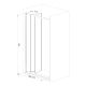 Дверь в нишу 95*195см bifold, регулируемый (+/-5см) профиль хром, стекло прозрачное