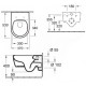 AVENTO унiтаз пiдвiсний, гориз випуск, Direct Flush, з сидiнням QuickRelease, SoftClosing
