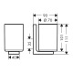 AXOR UNIVERSAL RECTANGULAR стакан підвісний, хром
