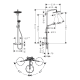 CROMA SELECT S душова система Showerpipe 280, 1jet, з термостатом, шліфованна бронза