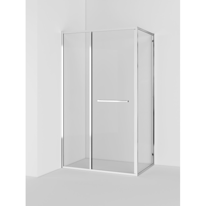CRUZE душова кабіна 80*120*200см, тип дверей COME IN, профіль  хром, прозоре скло