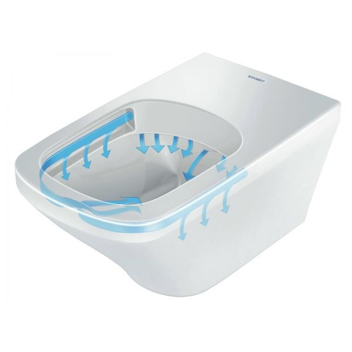 DURASTYLE унiтаз подвiсний 370*540 мм без змивн. края, с вертикальним змивом, вкл. крiплення Durafix