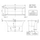 SQUARO EDGE 12 вана 170*75 см