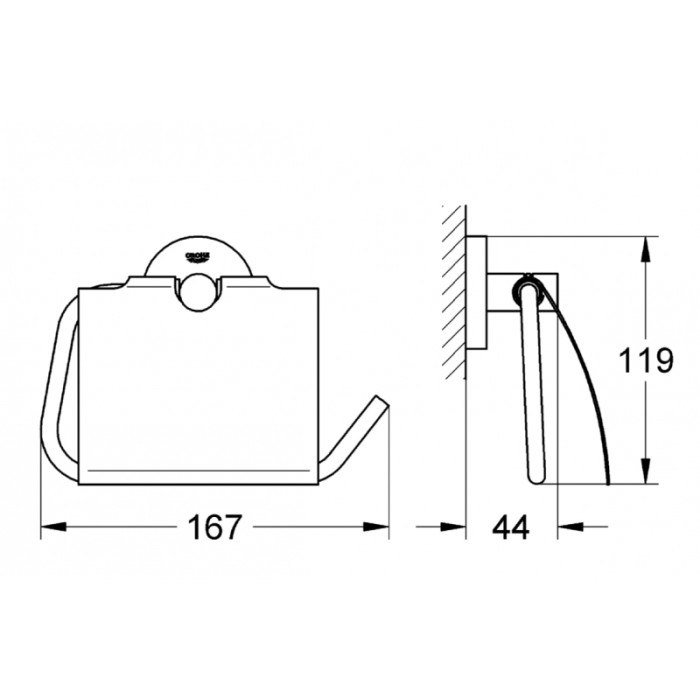 Тримач туалетного паперу GROHE ESSENTIALS 40367001