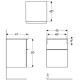SMYLE SQUARE тумба 45*60*47см, з 2 ящ., лава/фарбований матовий, лава/з матовим порошковим покрыттям