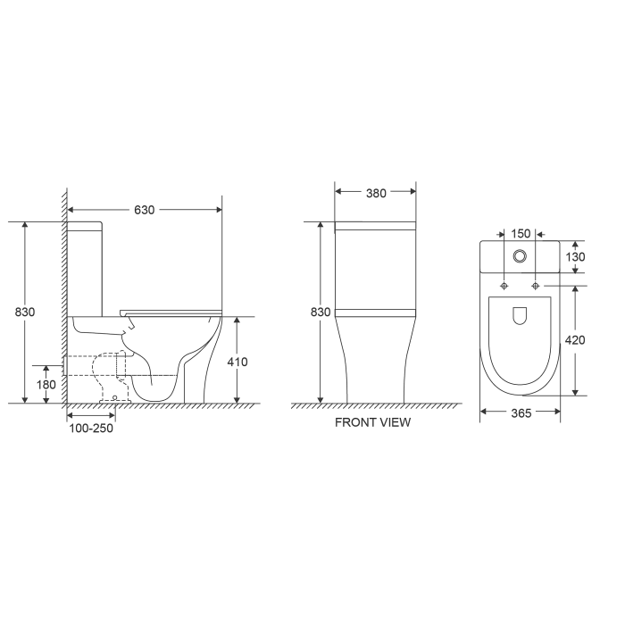 MORA 2.0 vortice підлоговий унітаз з бачком, сидіння duroplast