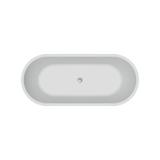 Ванна акрилова окремостояча суцільнолита AquaLuxe 1700x750 White з сифоном