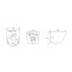 AMADEUS M унітаз 48*37*37см підвісний Rimless, сидіння тверде Slim slow-closing
